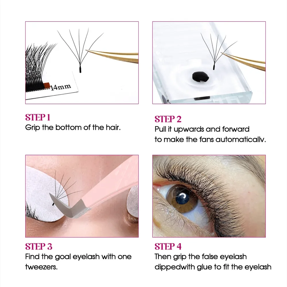 W-Form Faux-Mink-Wimpern für Volumen 3