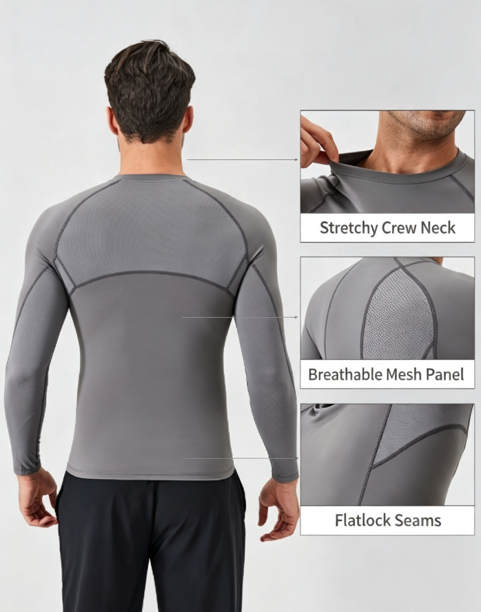Herren-Funktionsshirt Langarm mit Kompression 2