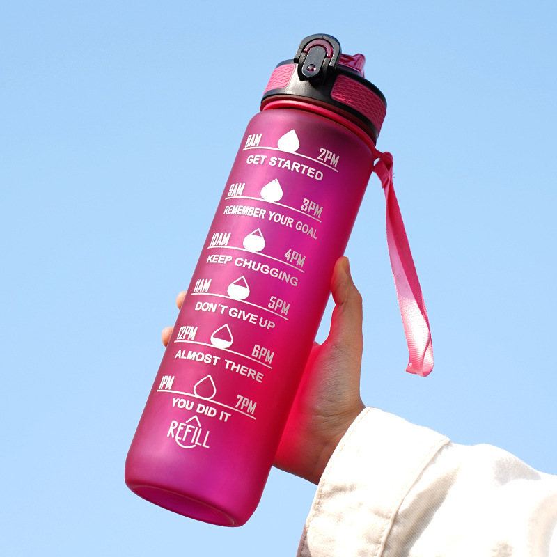 Sport-Wasserflasche 1 Liter mit Zeitmarkierung 4