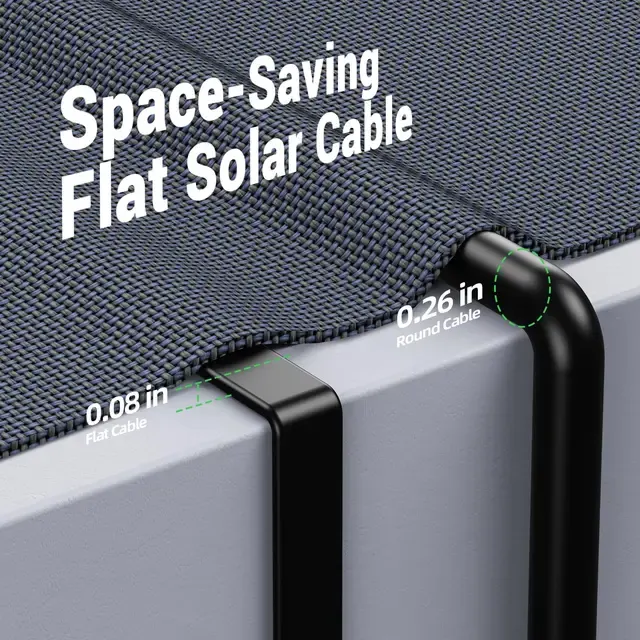 Flaches wasserdichtes Solar-Verlängerungskabel 6 mm² 4