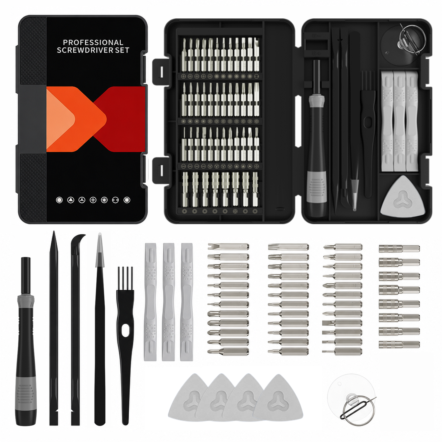 58-teiliges Präzisions-Schraubendreher-Set mit Stahlgriff 2