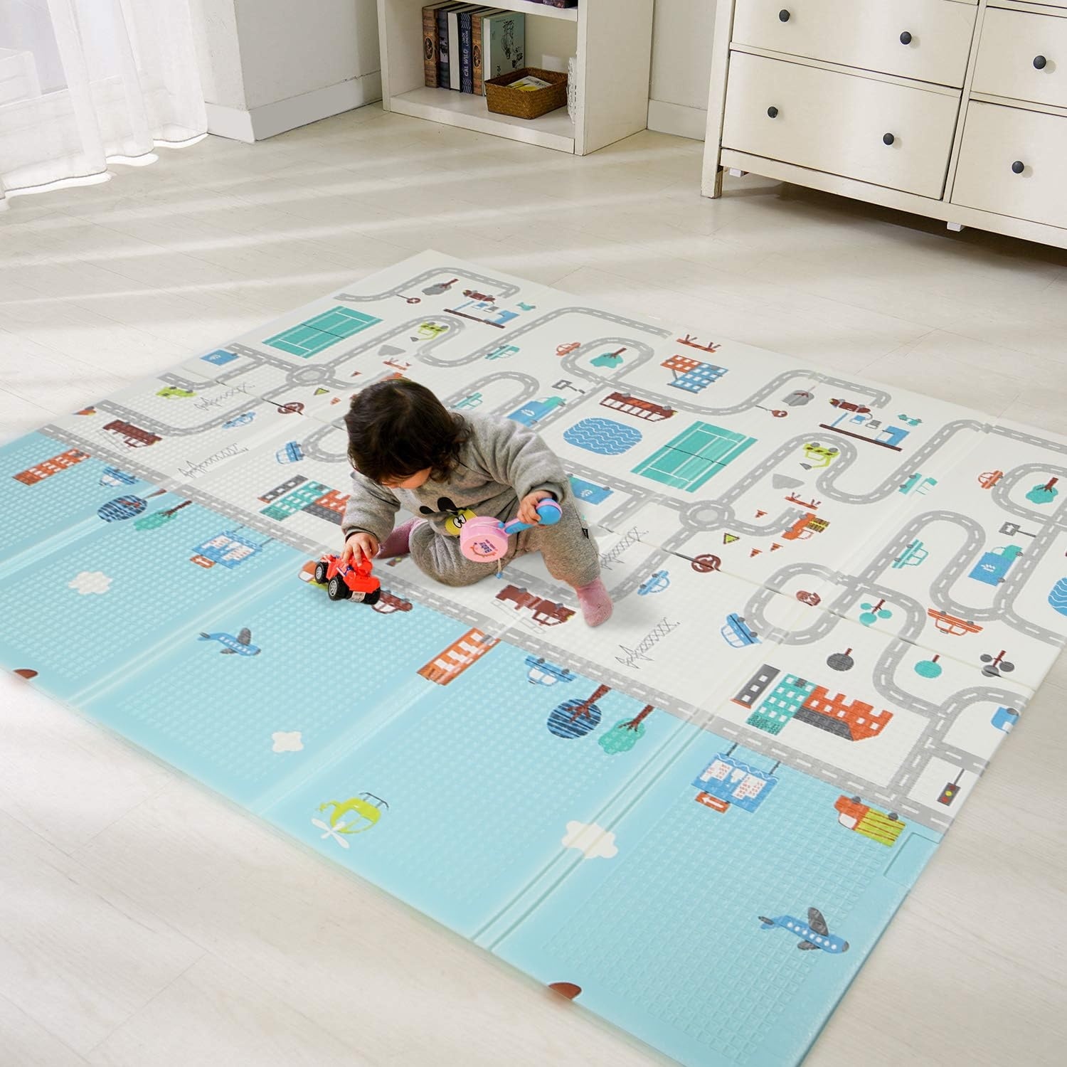 Faltbare Baby-Spielmatte mit Musterdesign 4