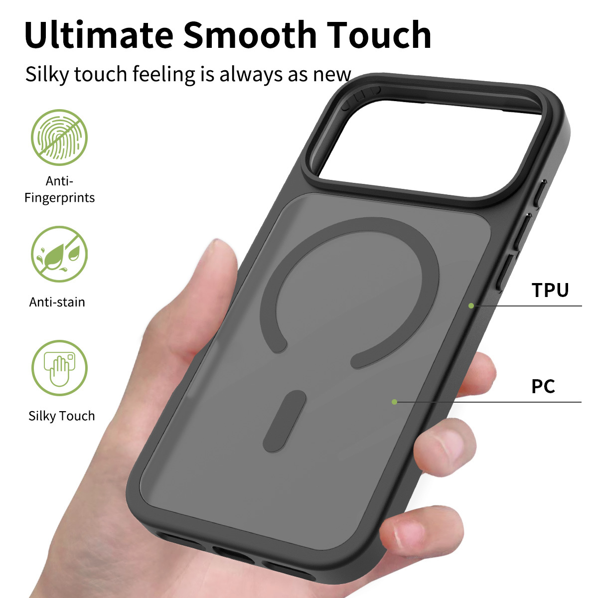 Matte Soft-Touch-Handyhülle mit Magnetfunktion 2