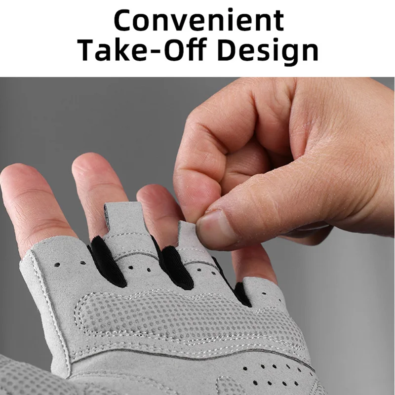 Stoßfeste Halbfinger-Radhandschuhe für Mountainbike 3