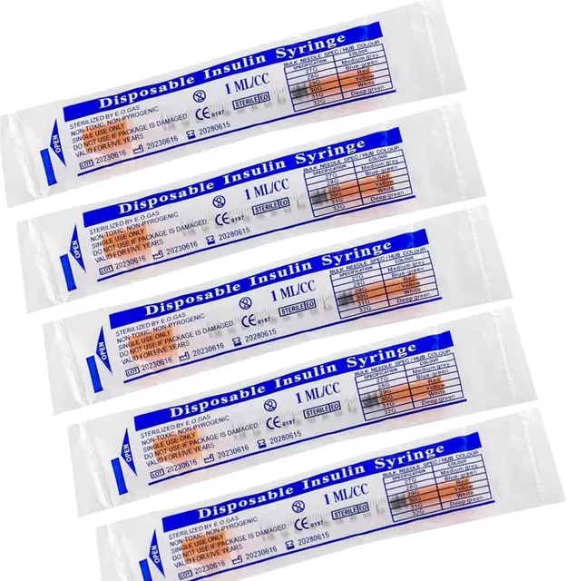Orange Insulinspritzen 1 ml, 100 Stück 2