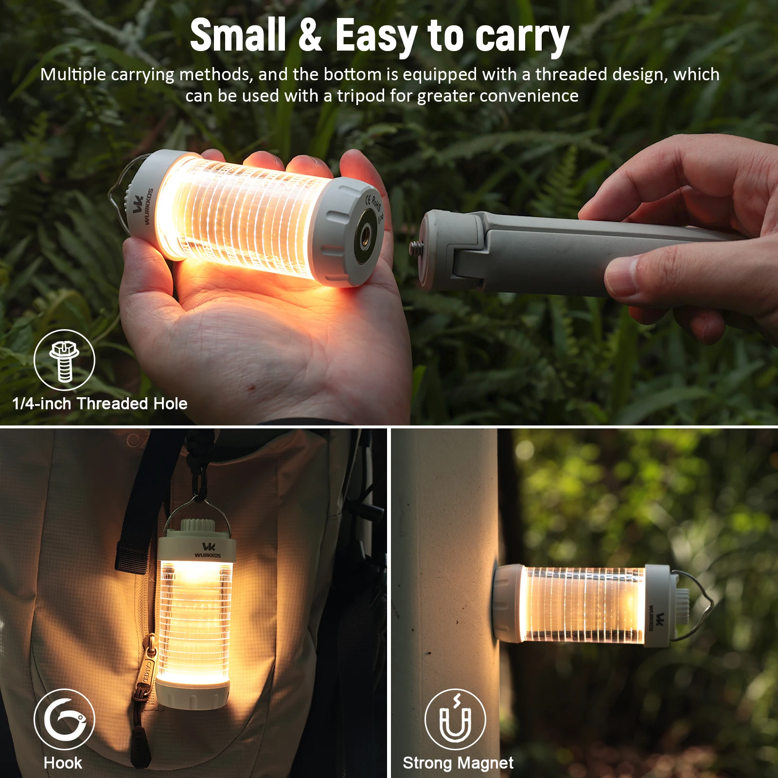 Wiederaufladbare Magnet-Campinglampe 4