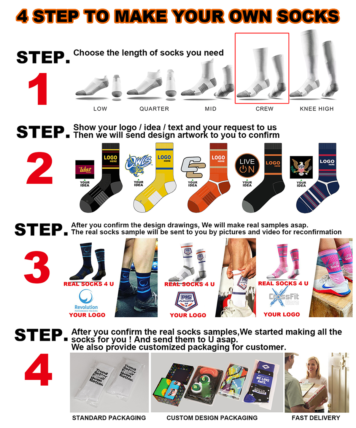 Bestickte Crew-Socken 2