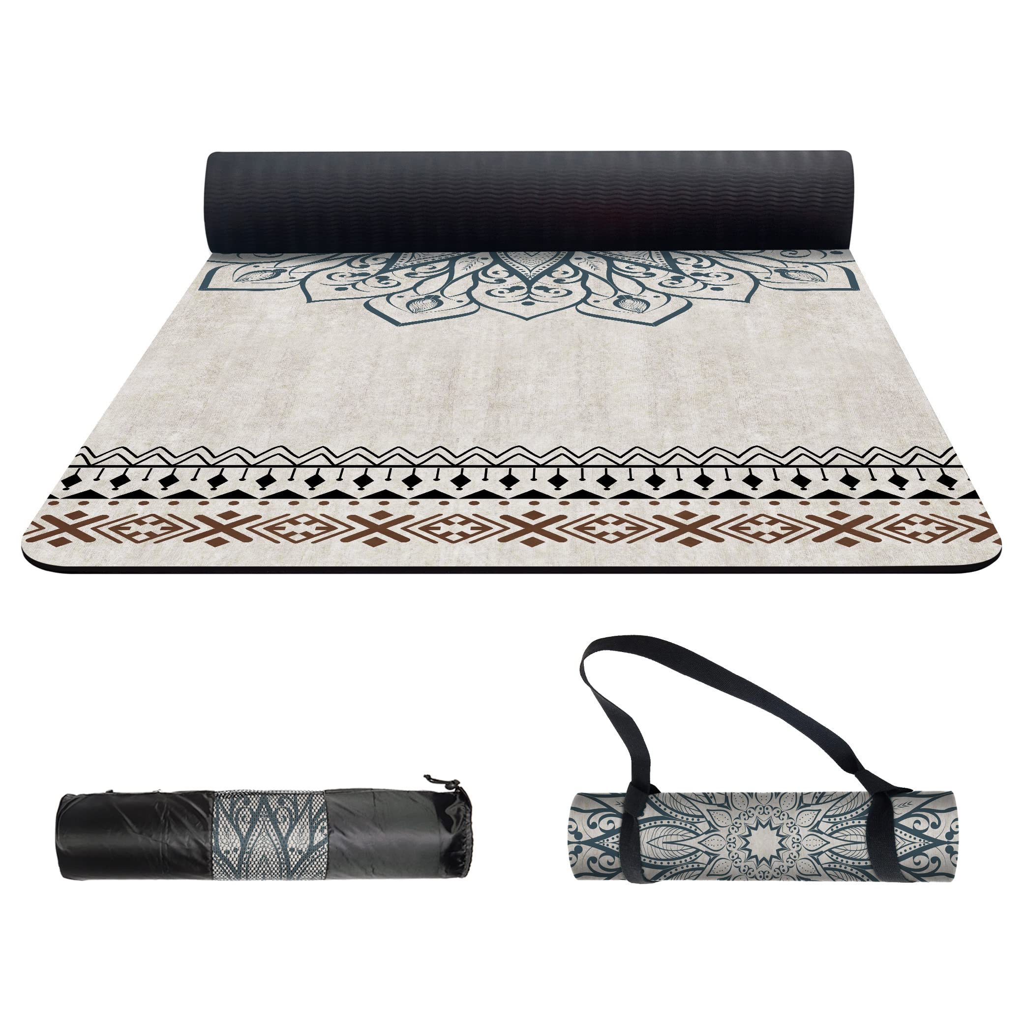 TPE Yogamatte rutschfest 6 mm mit Tasche