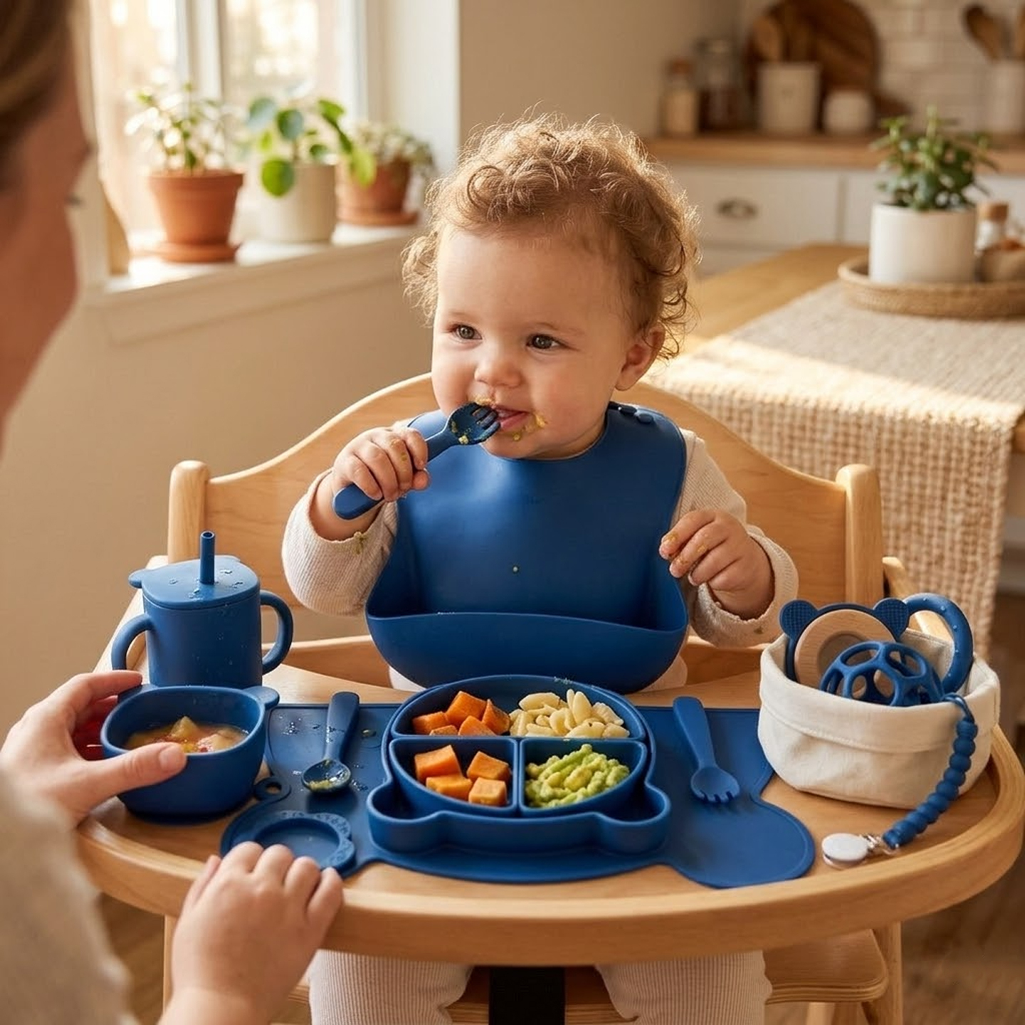 Silikon-Babyteller mit Saugfuß, Bärenmotiv 2