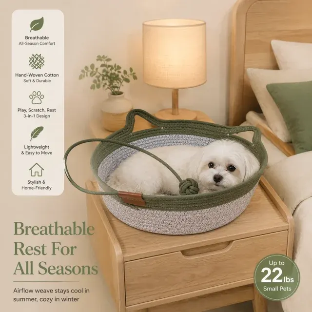 Rattan-Katzenbett 3