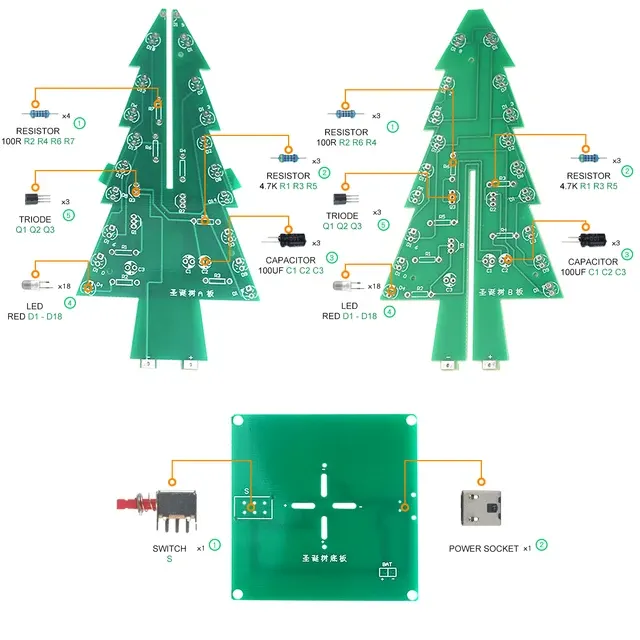 LED-Weihnachtsbaum-Bausatz 3