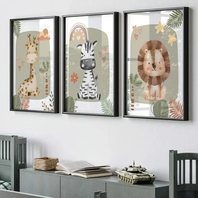 Tier-Leinwand-Wandbild-Set 2