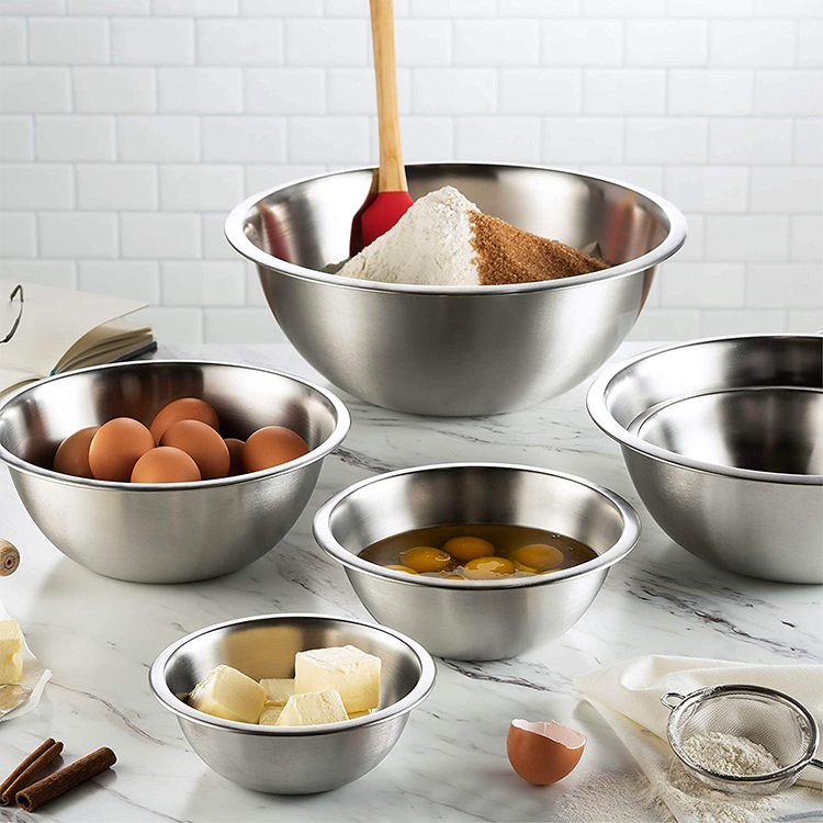 5-teiliges Edelstahl-Servierschalen-Set für Obstsalat 2