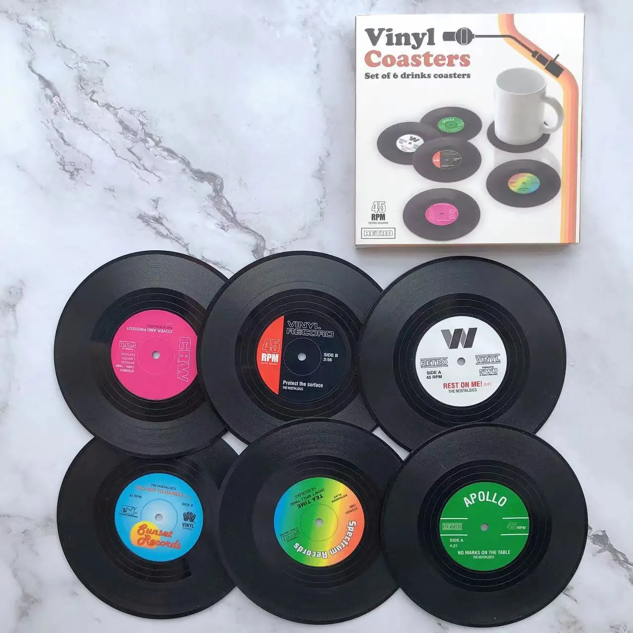 Vinyl-Untersetzer-Set 3
