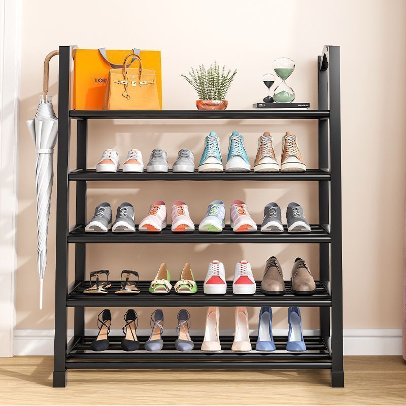 Mehrstufiges Schuhregal mit herausnehmbaren Rohren 3