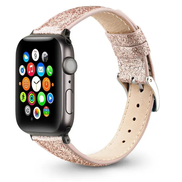 Glitzer-Lederarmband für Smartwatch 1