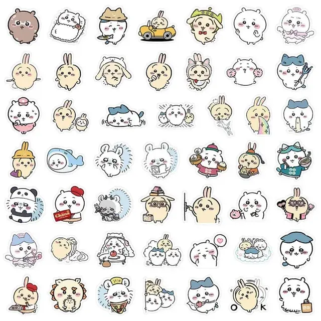 Wasserdichte Chiikawa Sticker Sammelset 4