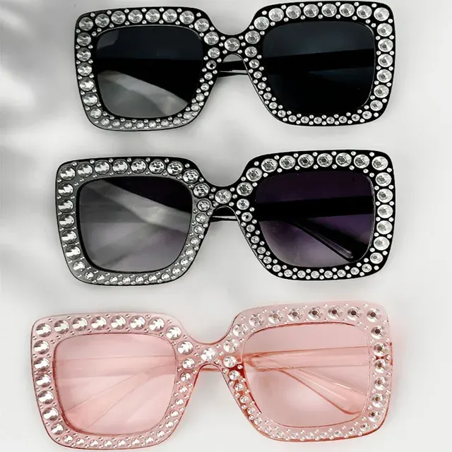 Diamant-Sonnenbrille mit Kristall-Strassrahmen 4