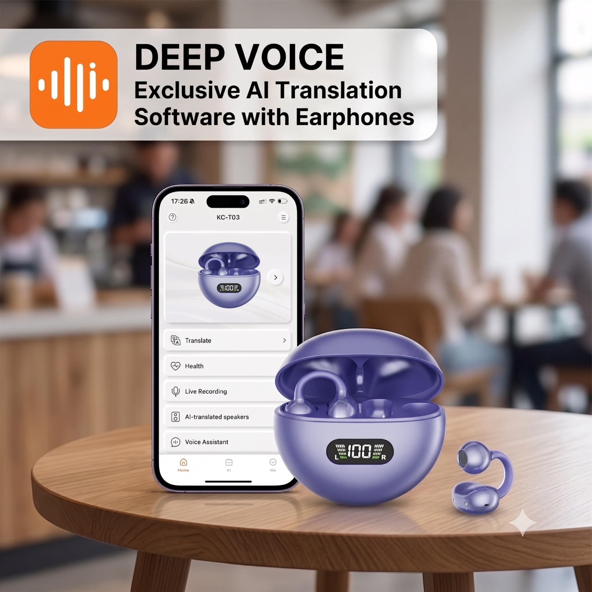 Kabellose Bluetooth-Kopfhörer mit Geräuschunterdrückung 2