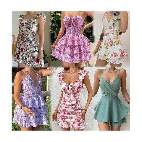 Sommerliches Blumen-Maxikleid für Damen