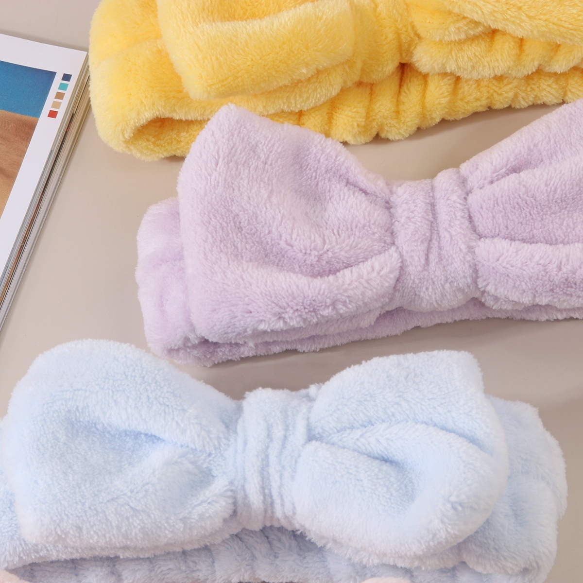 Gesichtspflege Spa Stirnband Waschhandschuh Set 4