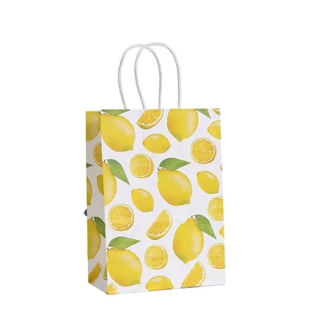 Papier-Geschenktüte Zitronen-Motiv 4