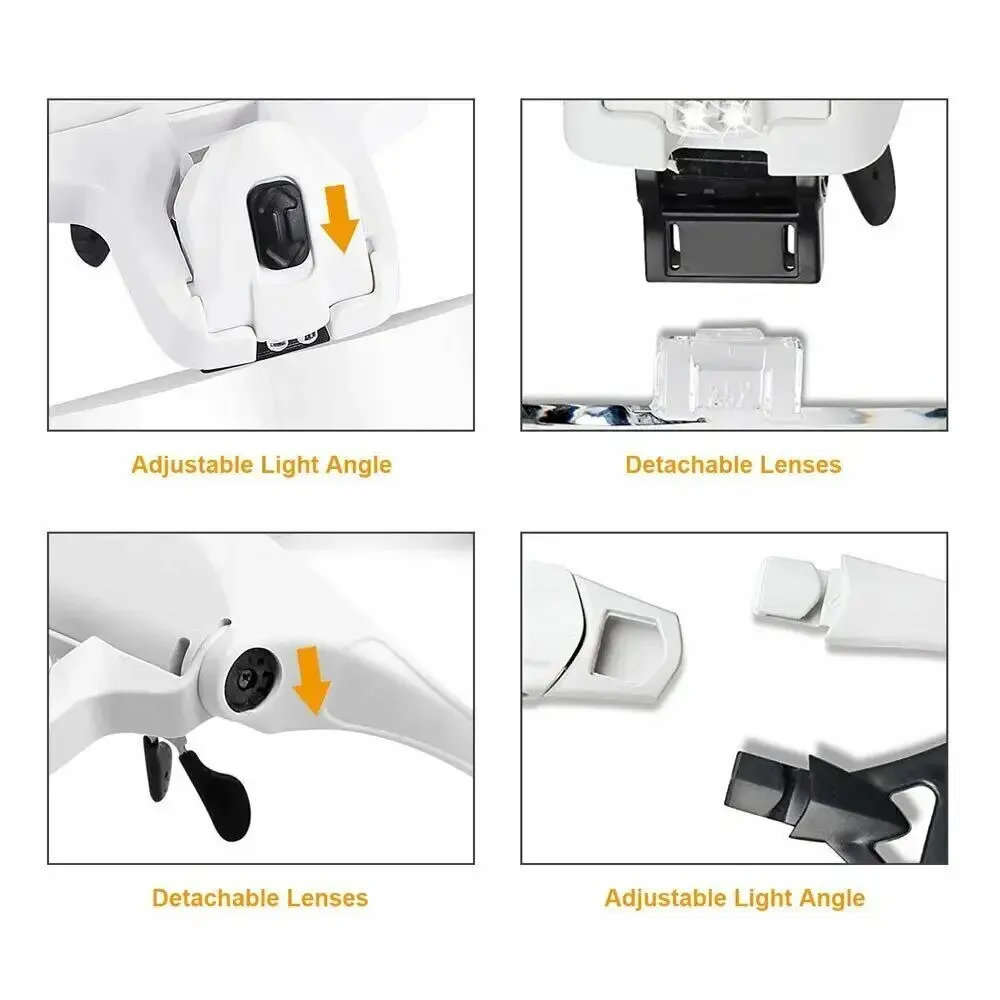 LED-Lupe mit Stirnband für Juweliere 4
