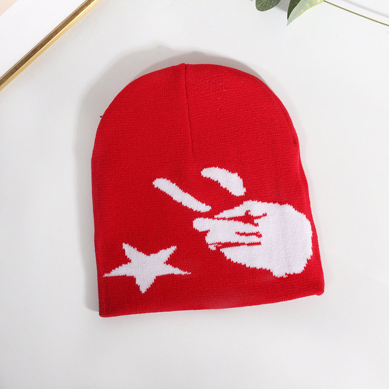 Unisex Acryl Strickmütze mit Jacquard-Muster 4