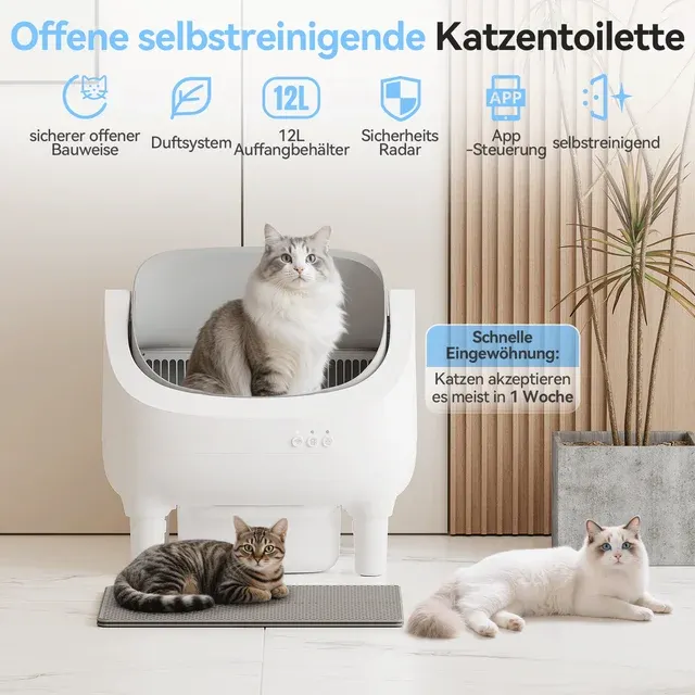Selbstreinigende Katzentoilette 2