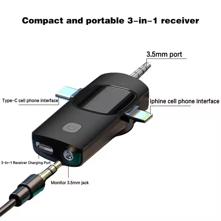 3-in-1 Funk-Lavalier-Mikrofon mit Rauschunterdrückung 3