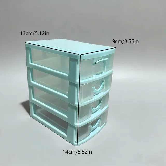 Vierschichtige Schubladen-Schmuckbox mit Strass 3