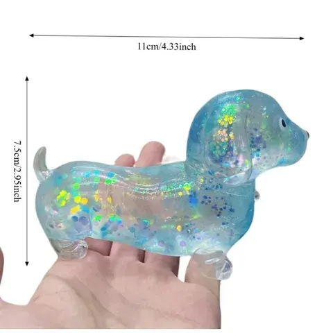 Glitzernder Dackel Squishy Stressabbau-Spielzeug