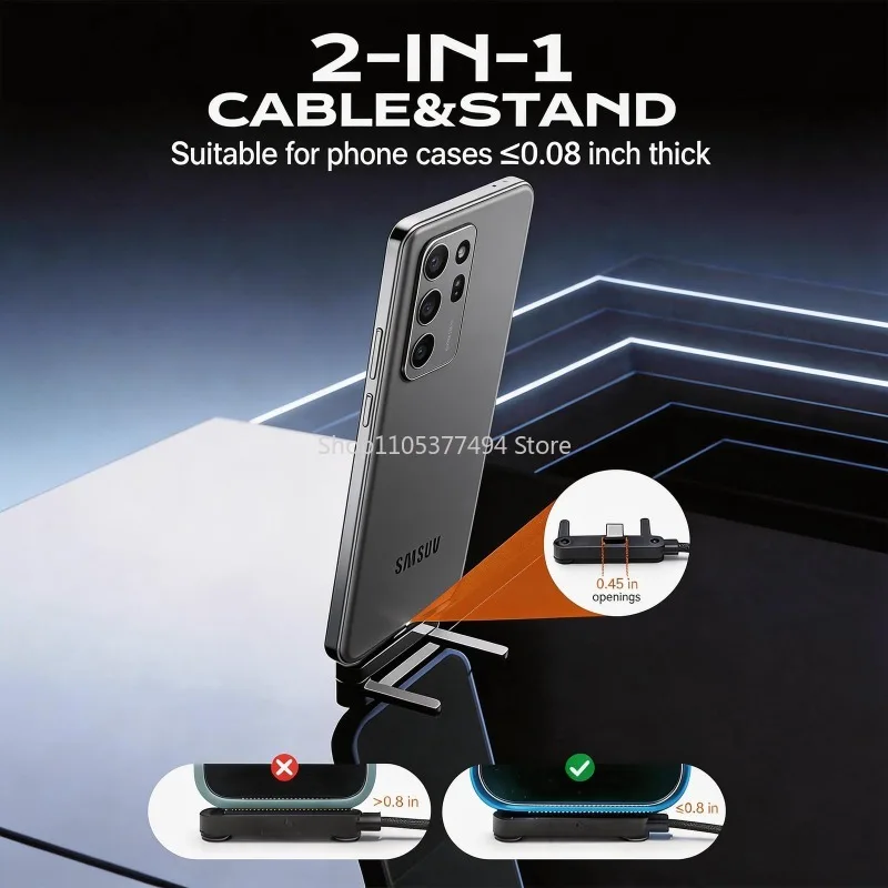 USB-C-Kabel mit Handyständer 4