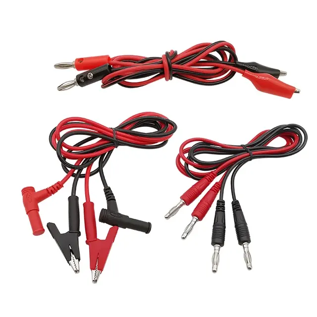 Multimeter-Messleitungen 4mm Krokodilklemmen Prüfspitzen 4