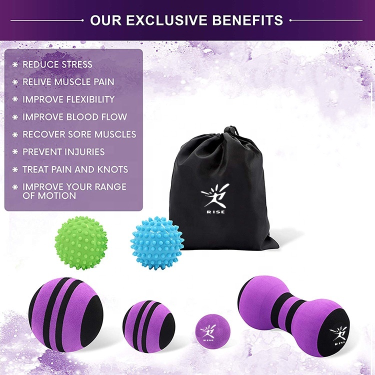 Erdnuss Massageball Set mit Noppen 4