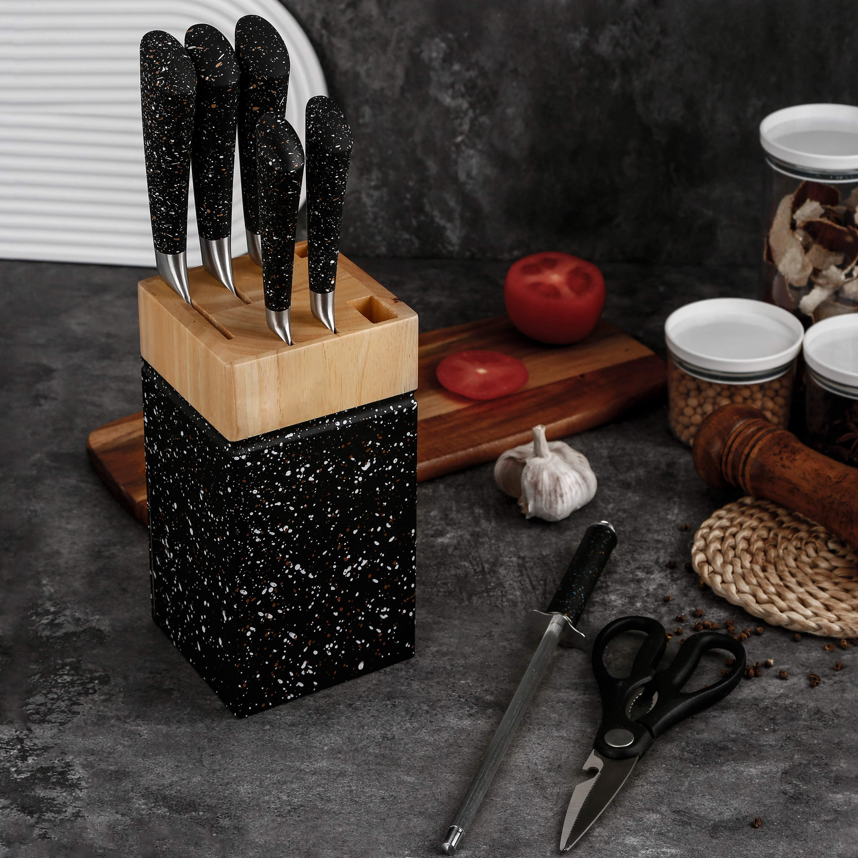 Messerset mit Block 2