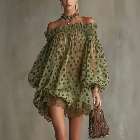 Punkte-Cocktailkleid