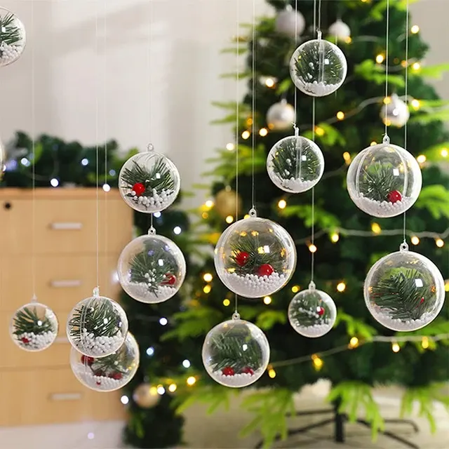 10 transparente Füllkugeln 4–8 cm 2