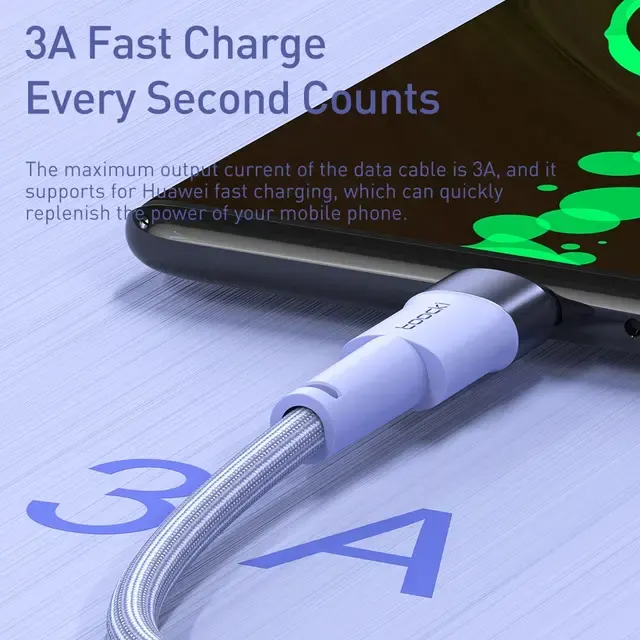 USB-C-Schnellladekabel 3 A, 2er-Pack 3