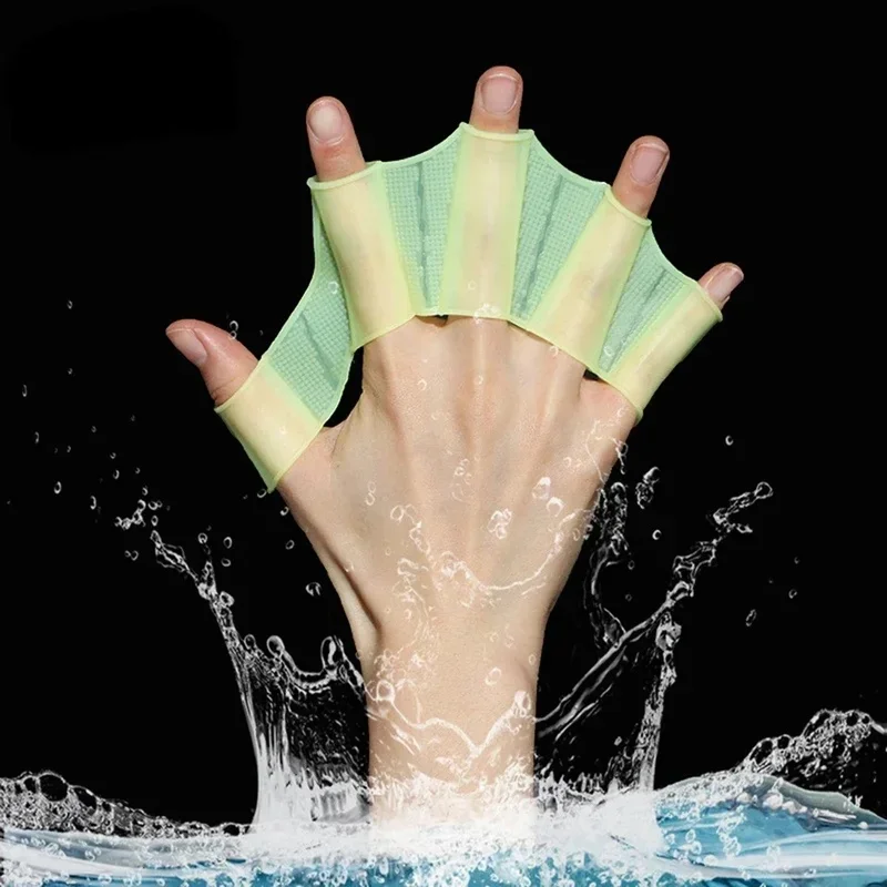 Silikon-Schwimmflossen mit Fingerhandschuhen für Erwachsene 4