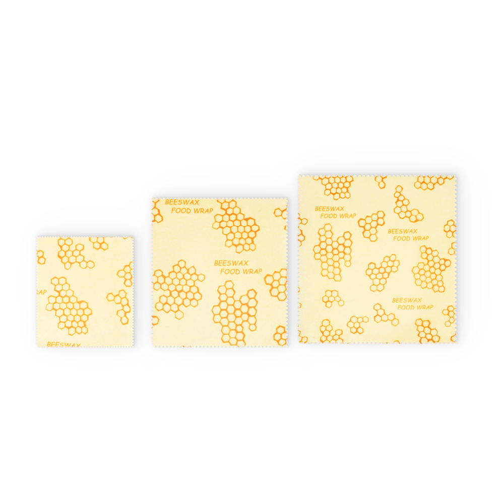 Atmungsaktives wiederverwendbares Bienenwachstuch Set 2