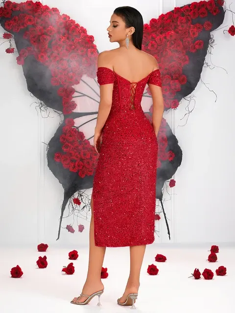 Pailletten-Abendkleid 3
