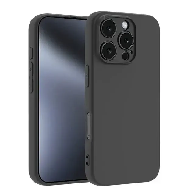 Schwarze Matte Silikon-Hülle für iPhone 1
