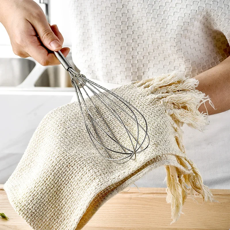 Rotierender Handschneebesen aus Edelstahl 4