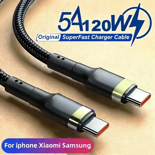 120W USB-C-Schnellladekabel mit Power Delivery 3