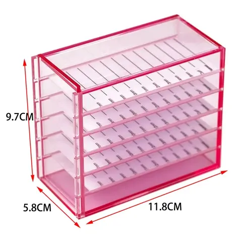 Fünfstöckige Acryl-Wimpernaufbewahrungsbox