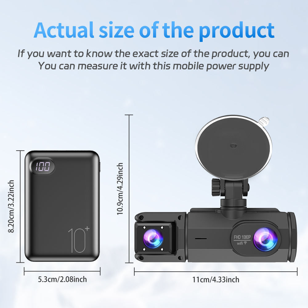 Full-HD Dashcam mit Dreifach-Kamera 4