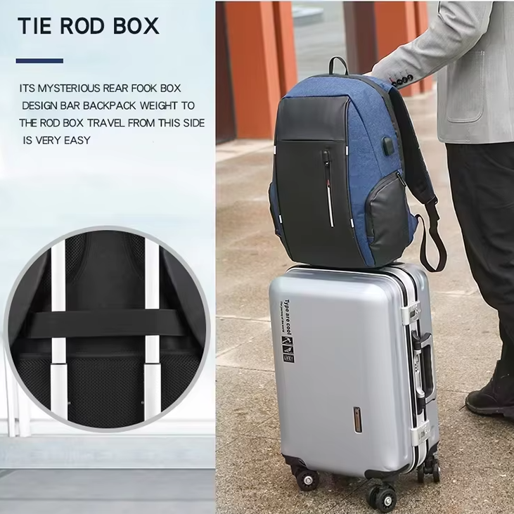 Wasserdichter Business Laptop-Rucksack mit USB-Anschluss 4