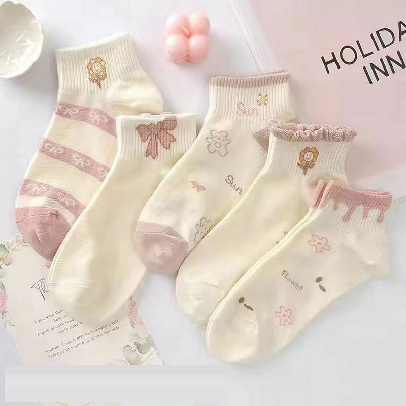 Atmungsaktive Sommer Mädchen Socken Set 2