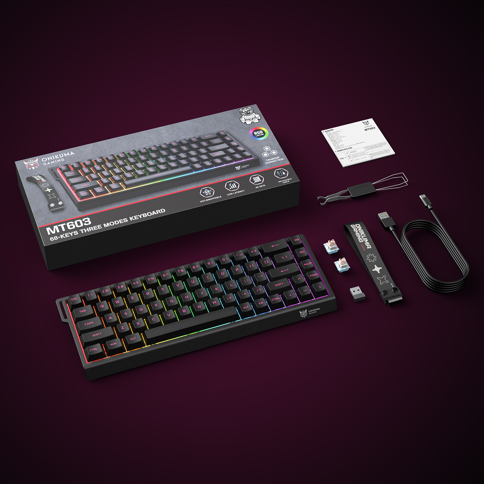 Tri-Mode Mechanische Gaming-Tastatur RGB 2
